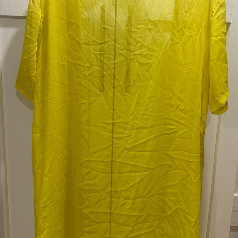 Vibrant Yellow Short Sleeve Kimono